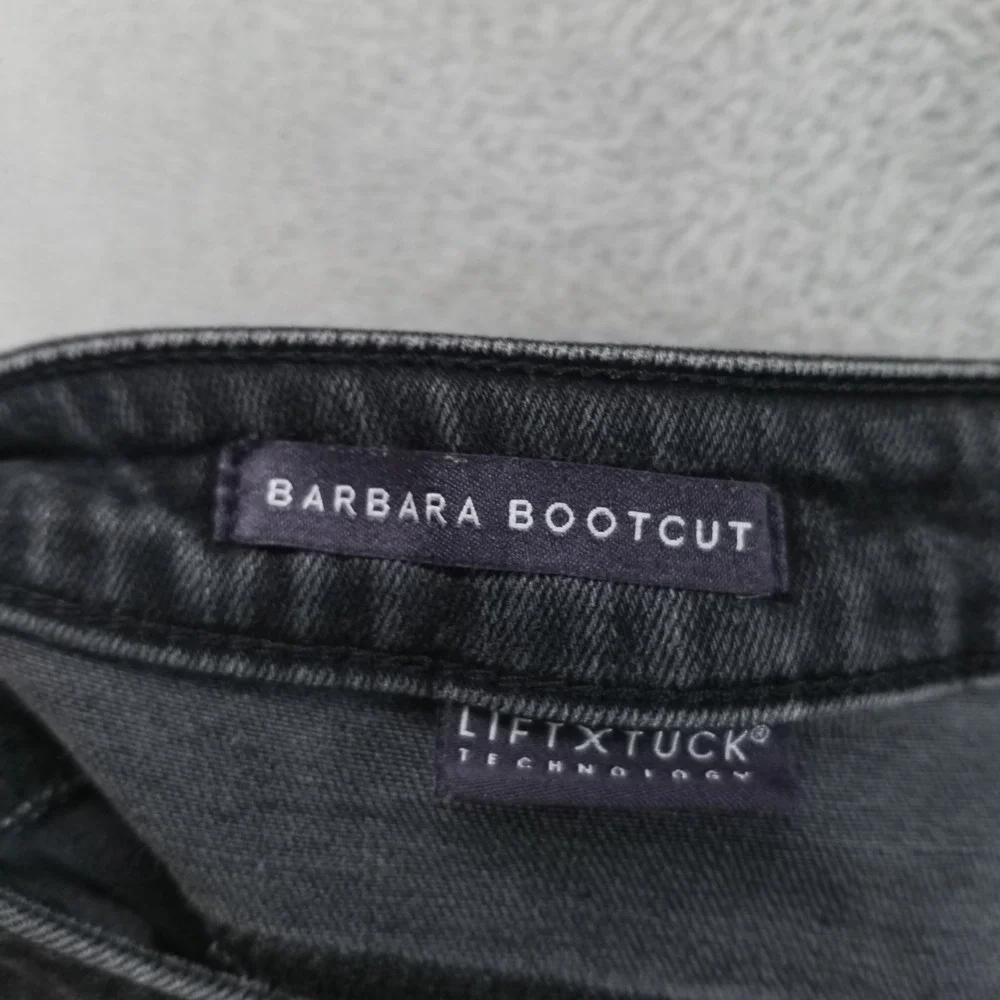 NYDJ Jeans Womens 12 Black Barbara Bootcut Lift Tuck Stretch‎ Preppy Dark Wash
